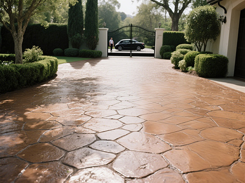 Color Asphalt Concrete Indentation Pavement Maintenance Construction Technology